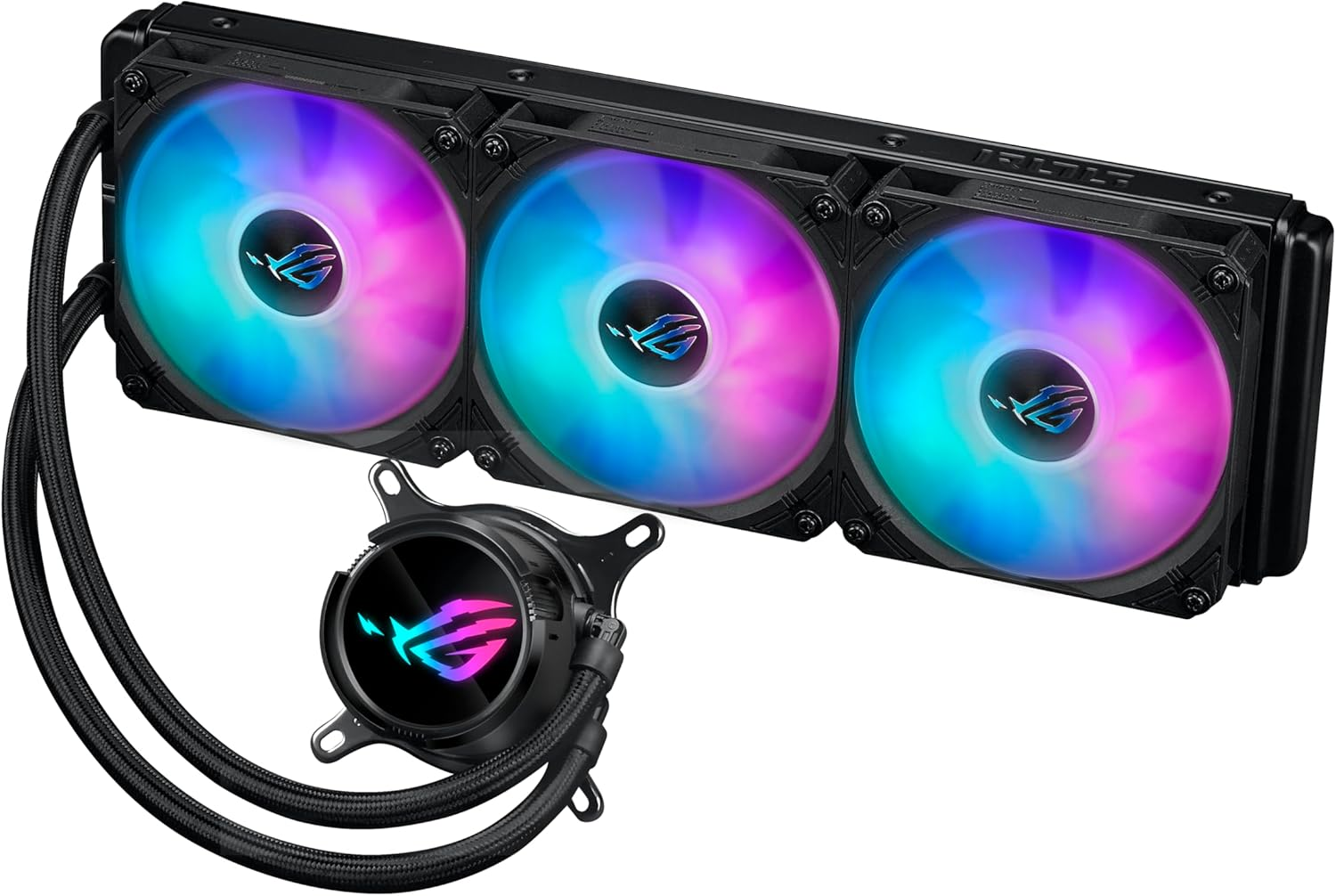 ASUS ROG Strix LC III 360 ARGB All-In-One CPU Liquid Cooler with 360&deg; Rotatable Water Block, Asetek&rsquo;S New Gen7 V2 Pump, Premium ROG ARGB Fans, and 10+ Custom Aura Lighting Effects