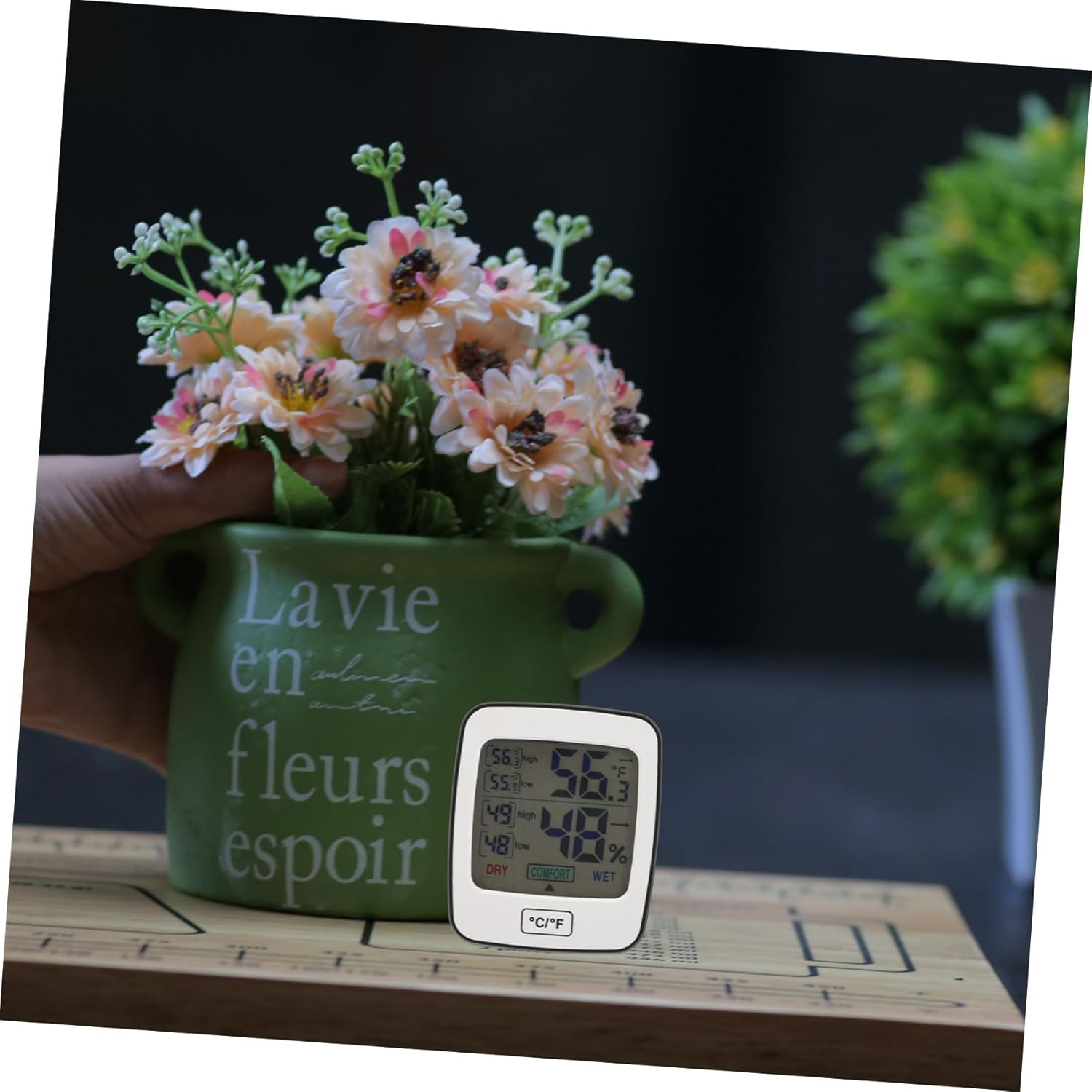 DECHOUS Large Screen Digital Hygrometer Thermometer for Household Use Accurate Temperature Humidity Monitor with Data Display Abs Material Read Multipurpose Electronic Device image number 1