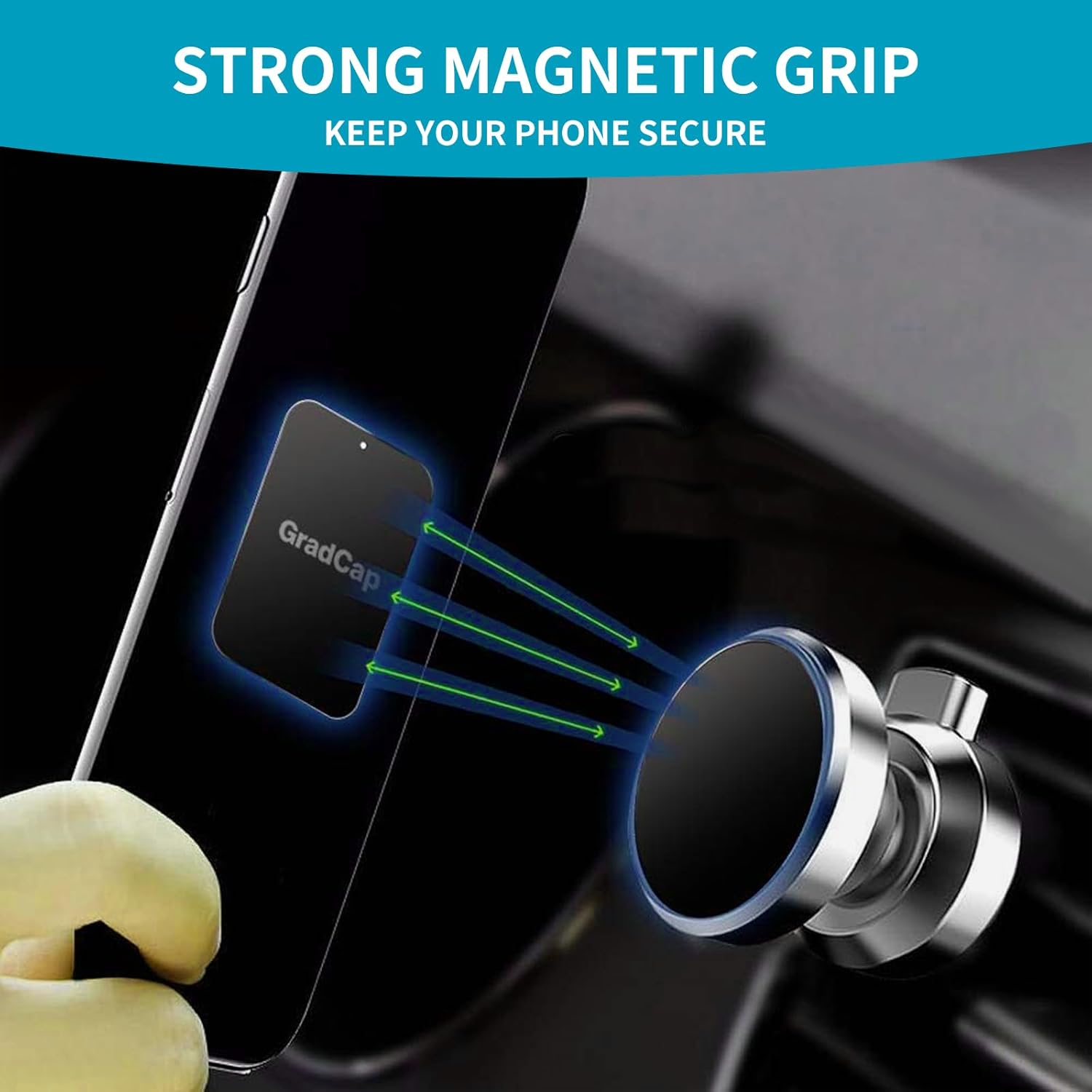 MAEZOE 6Pcs Magnetic Phone Mount Metal Plates &ndash; Strong Magnet, Slim round & Rectangle Design for Car, Home, and Office image number 4