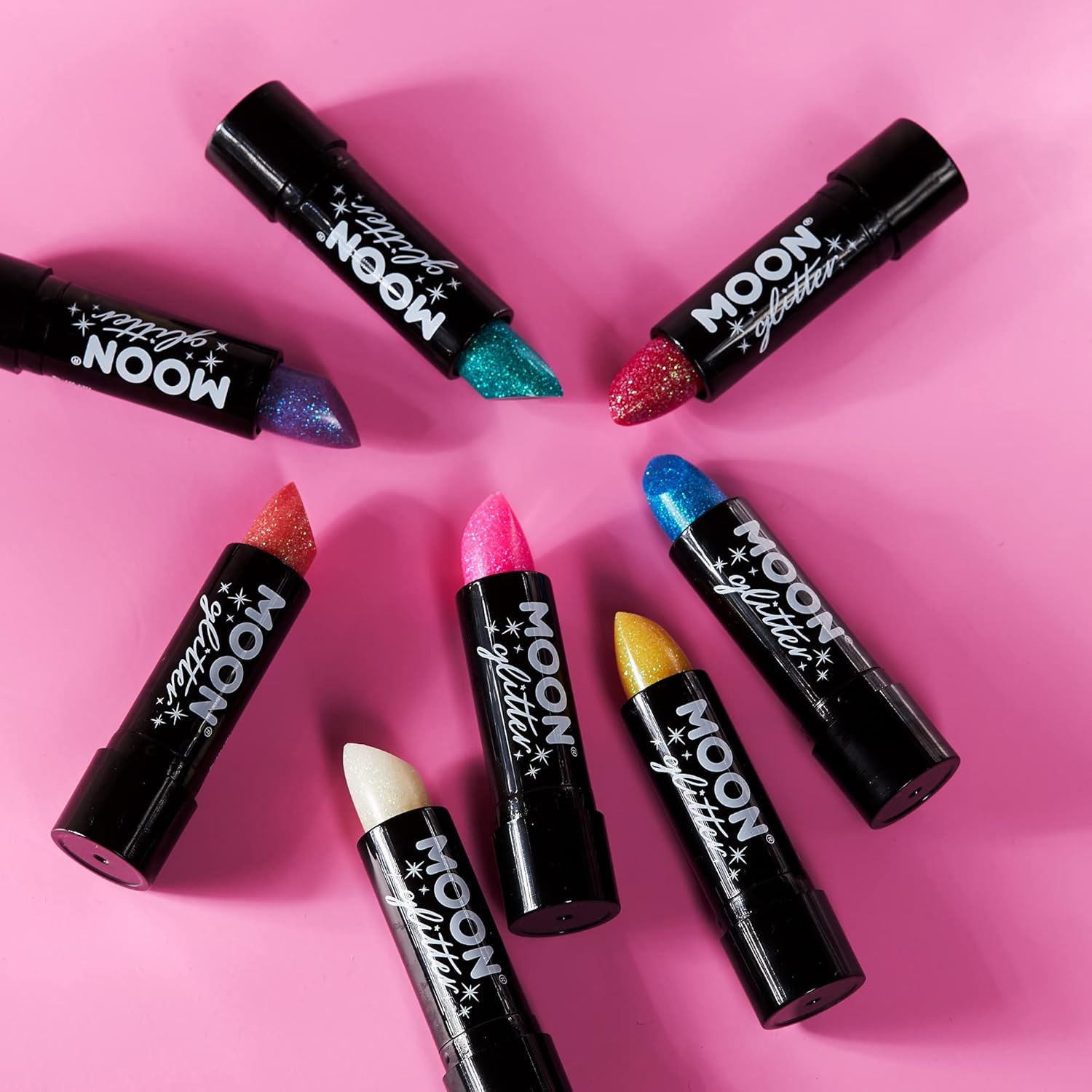 Iridescent Glitter Lipstick by Moon Glitter - 5G - White image number 2