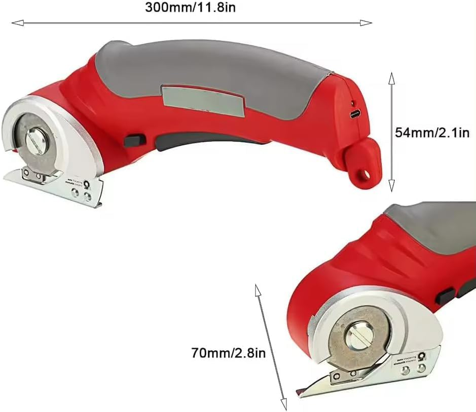 Cordless Electric Scissor USB Rechargeable 2000 Mah Li-Ion Battery Operated Handheld Mini Electric Cutter, Cutting Tool for Cloth Fabric Cardboard Carpet Leather, Assorted Color (With Storage Case) image number 1