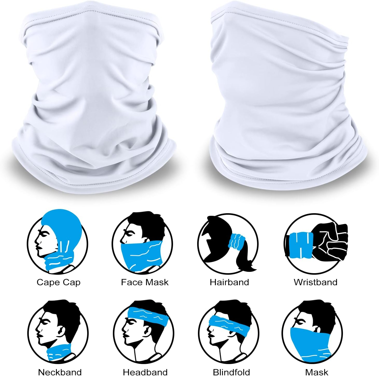 Leonids 2 PACK Protection Neck Gaiter for Men Women, Multifunctional Face Cover Bandana Uv/Dust Protection Windproof Ski Mask Face Cover image number 6