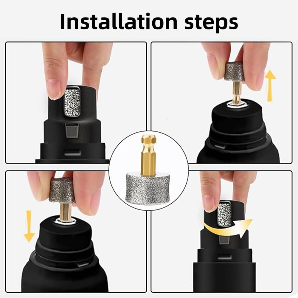 3PCS Nail Grinding Wheel Faster Cooling Pet Nail Grinder Head Sawtooth Bit, Painless Paws Grooming & Smoothing Tool with Steel Brush Compatible for Small Medium Large & Anxious Dogs image number 5