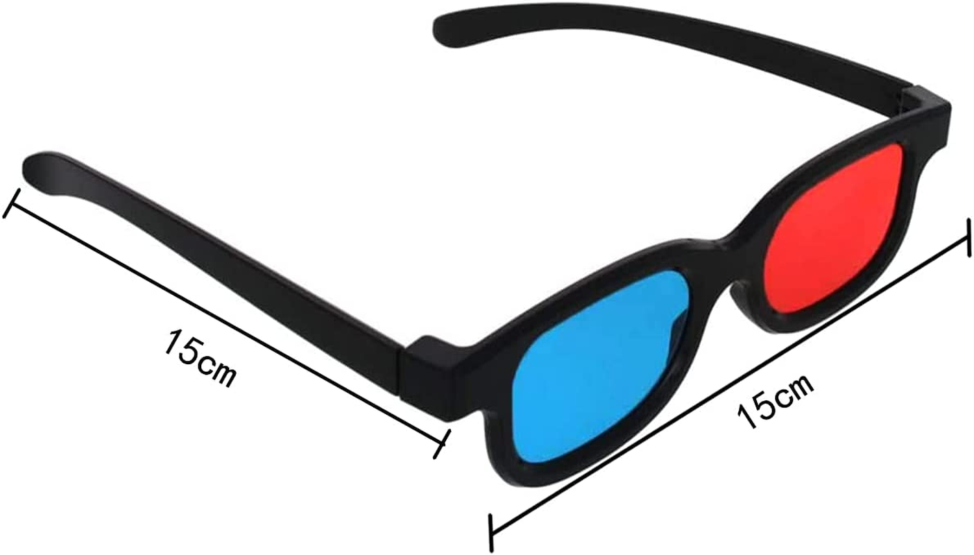 3D Glasses, 4 PCS Red & Blue Dimensional 3D Vision Glasses for TV, Movie, Game image number 3