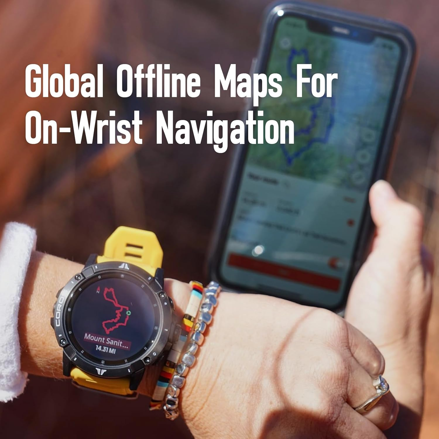 Coros Vertix 2 Premium GPS Adventure Watch (Lava) - Obsidian image number 6