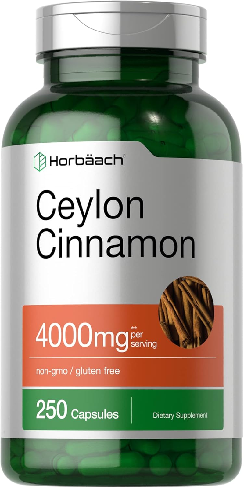 Ceylon Cinnamon Capsules 4000Mg | 250 Count | High Potency | Non-Gmo, Gluten Free | by Horbaach image number 2