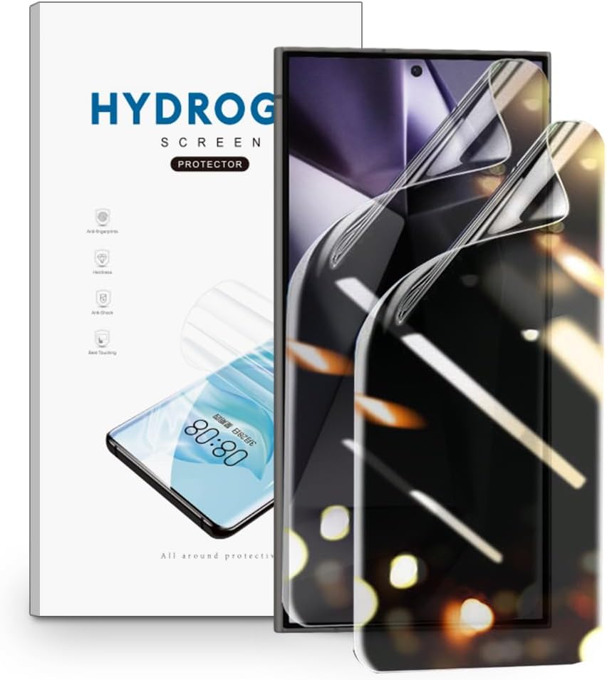 Nvskvd Privacy Screen Protector for Samsung Galaxy S25 Ultra, Pack of 2 Privacy TPU Screen Protectors, Anti-Spy Hydrogel Screen Protector with Face ID Support, TPU Flex Film image number 4