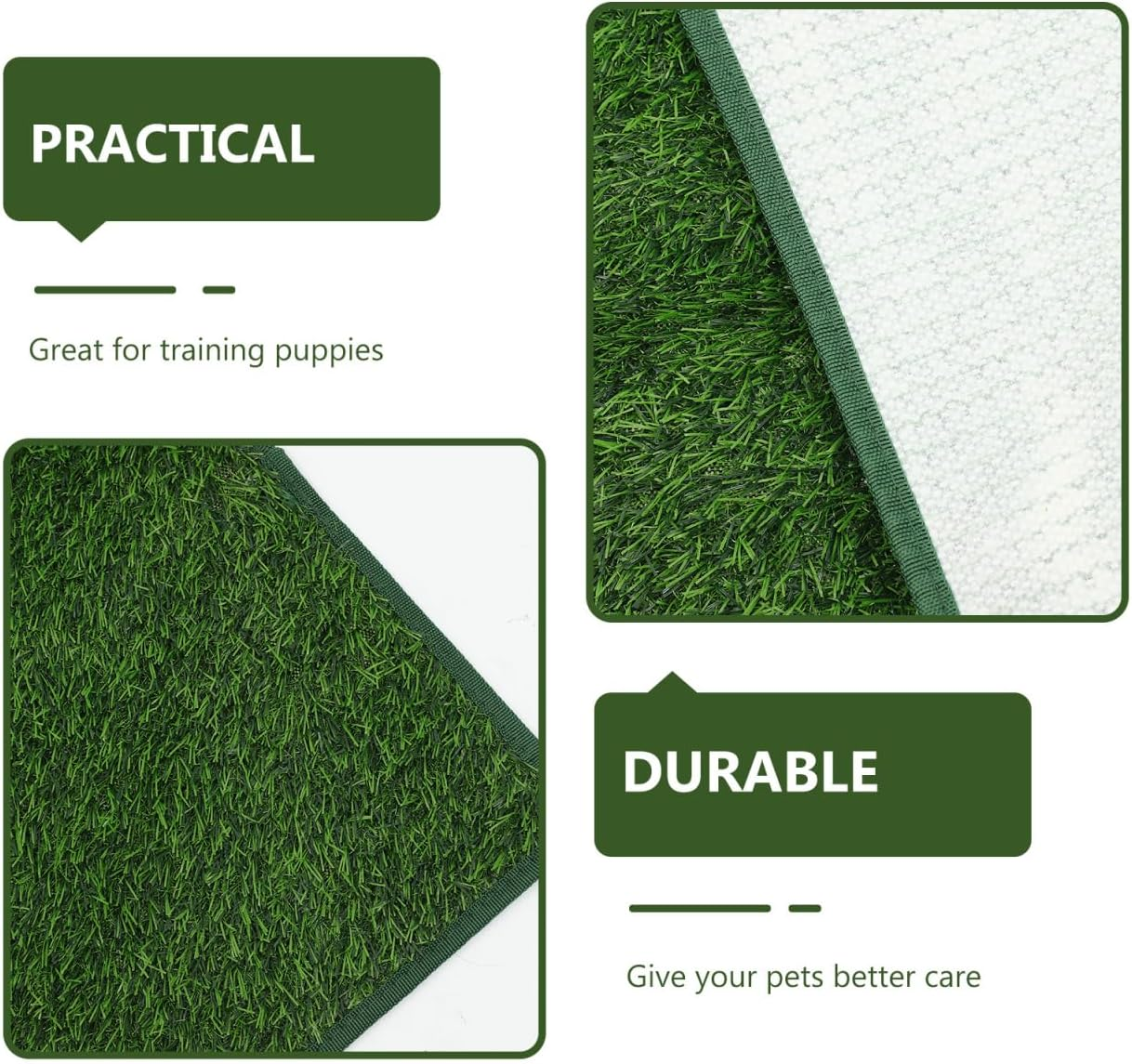 Artificial Grass Puppy Pee Pad for Small and Medium Dogs or Other Small Pets - 18"X28" Reusable Training Potty Pad - Dog House and Pet Supplies image number 1
