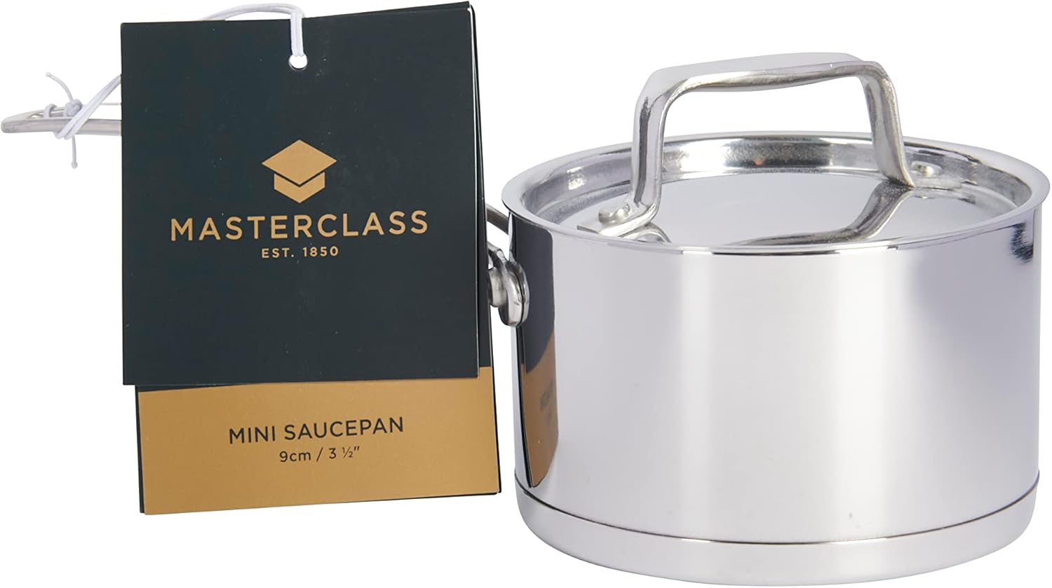 Masterclass Induction-Safe Stainless Steel Mini Saucepan, 8.5 Cm (3.5"), Silver image number 3