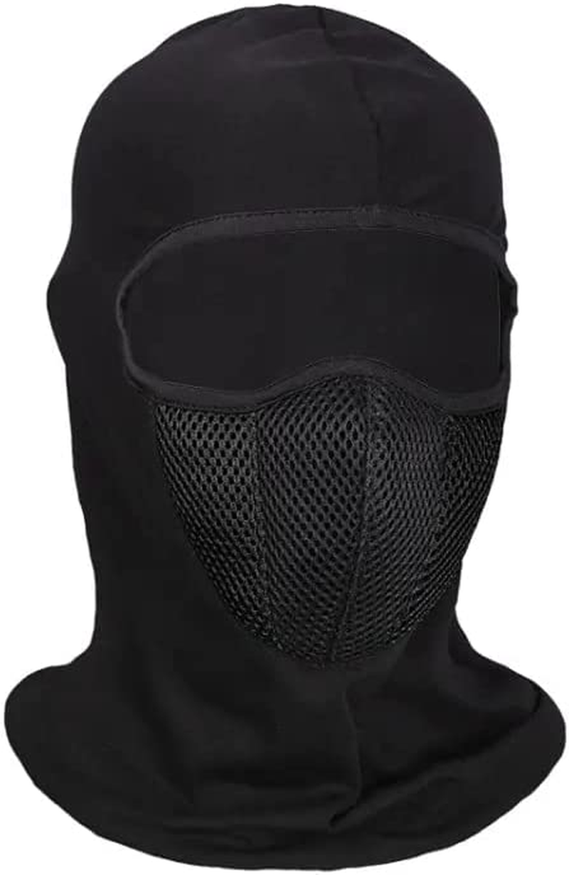 Nomel Ski Motorcycle Cycling Balaclava Full Face Mask Neck Scarf Windproof Outdoor AU (Black) A43