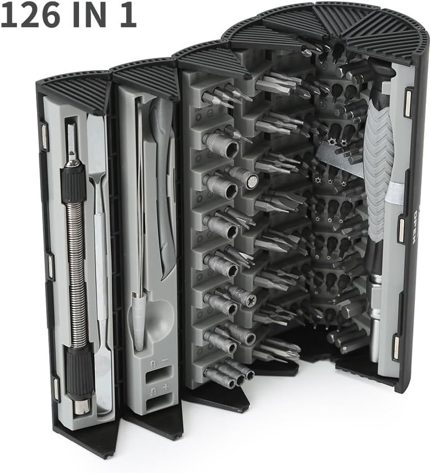 126 in 1 Precision Screwdriver Set Professional Magnetic Repair Tool Kit for Computer, Laptop, Xbox, Macbook, Game Console image number 1