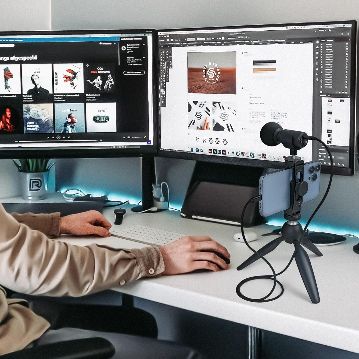 Geekria for Creators Micro USB to Lightning Microphone Cable 3.3 Ft / 100 CM, Compatible with Shure MV7, MV88+, MV5, MV51, Mvi, Replacement Mic Cord (Black) image number 3