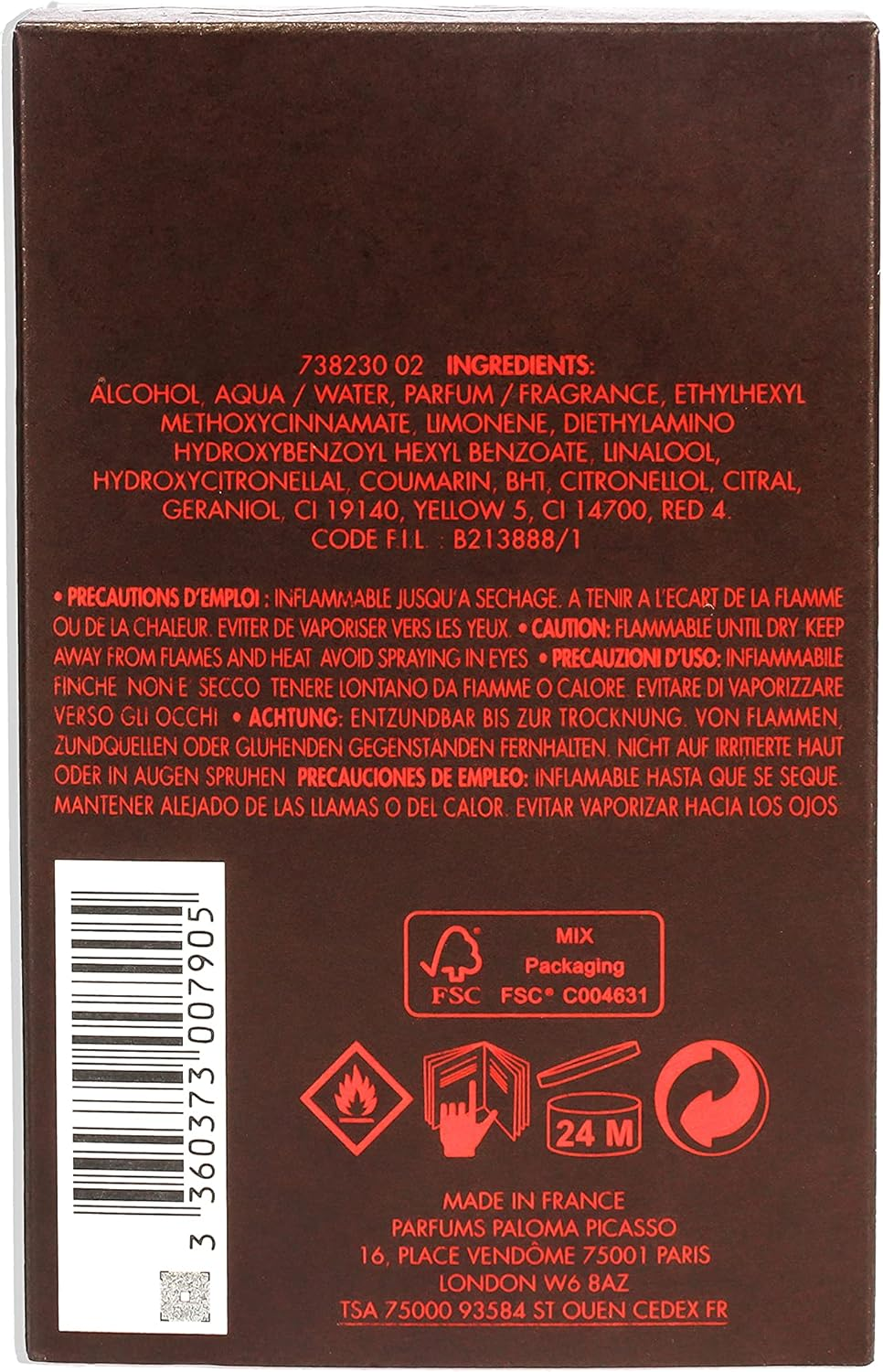 Paloma Picasso Minotaure Eau De Toilette Spray for Men 75 Ml image number 2