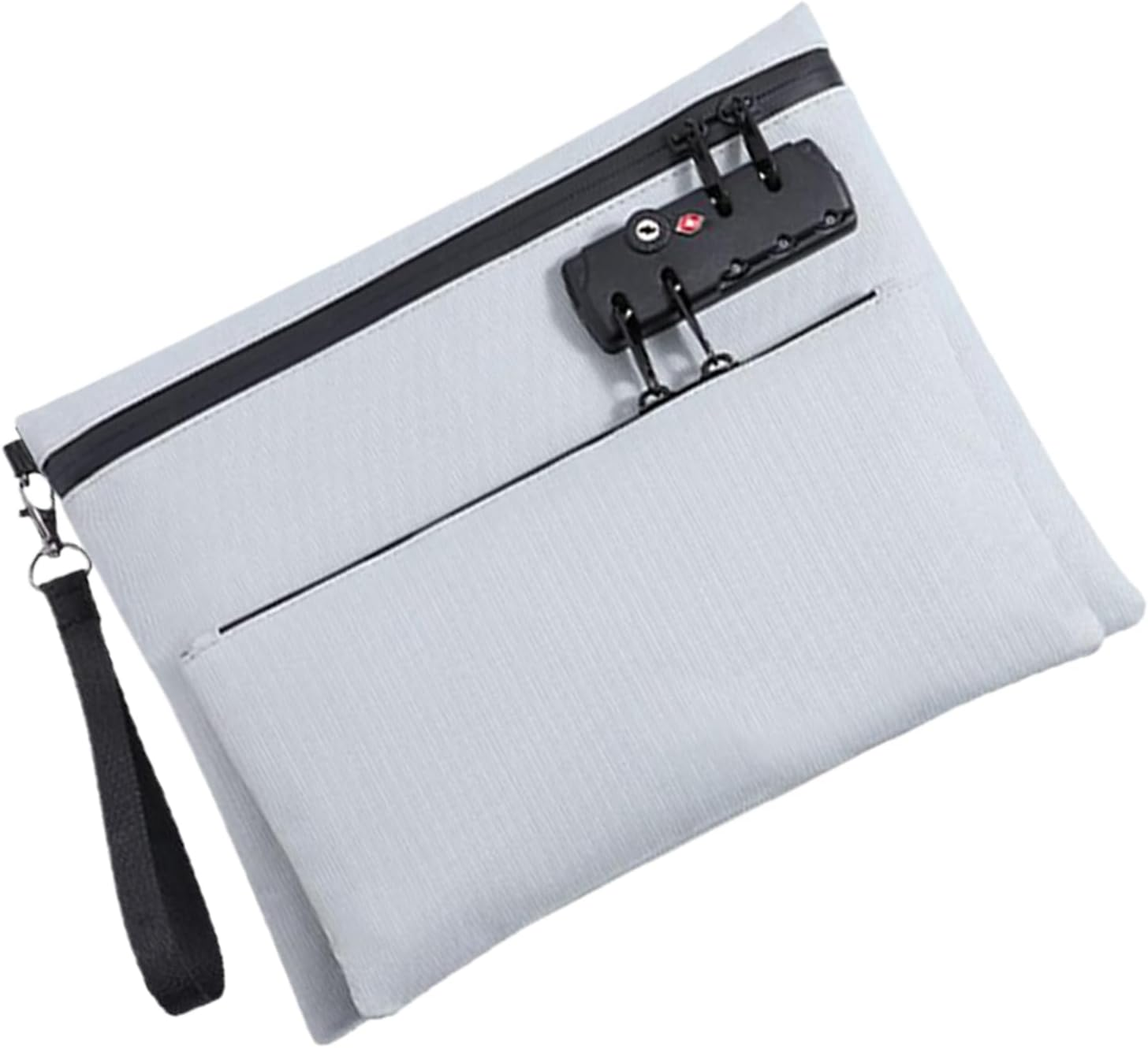 Mbiyhgta Money Bag with Lock - Secure Protection with Zipper - Double Layer Wallet for Cash Register and Documents image number 3