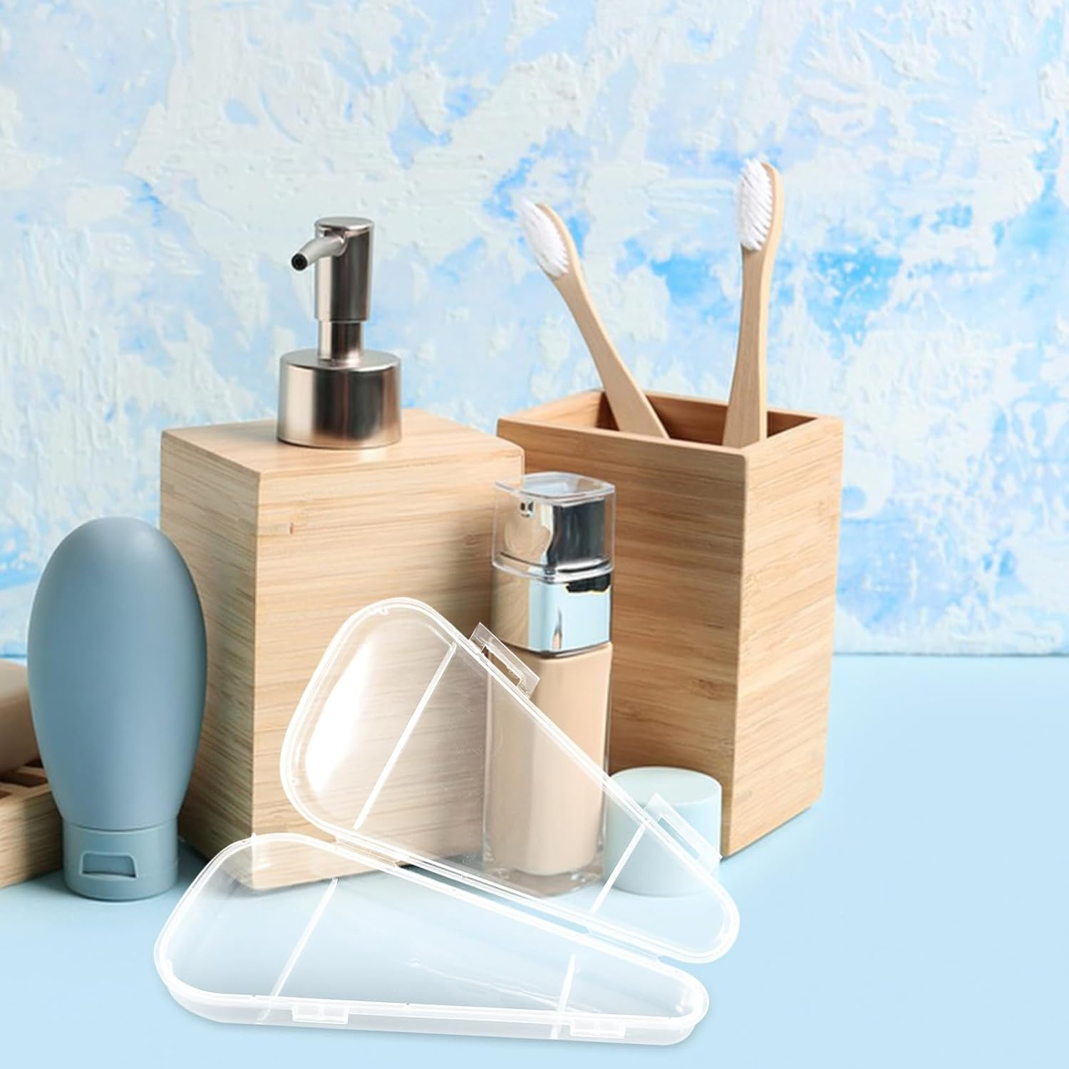 Zerodeko 5Pcs Versatile Pp Toothbrush Organizer Toothpaste Storage Box Travel Toothbrush Container Boys and Girls Keepsake Box Bathroom Organizer image number 6