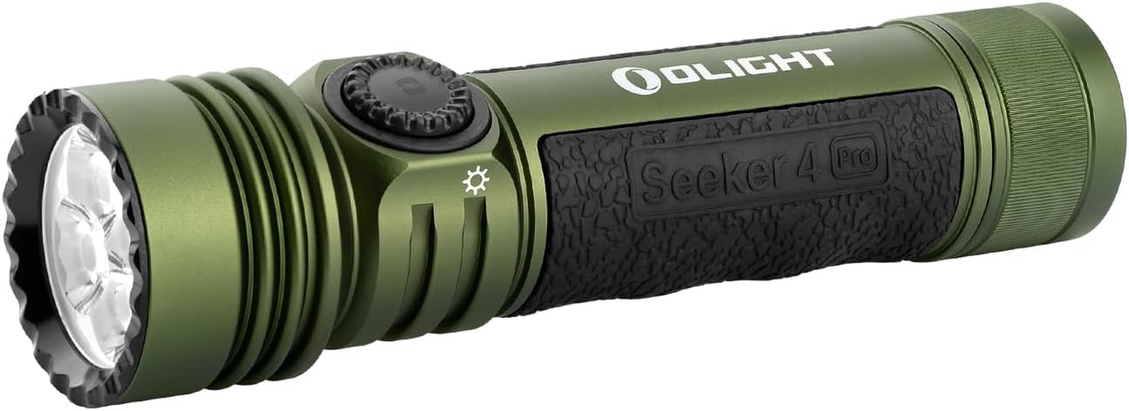 OLIGHT Seeker 4 Pro Maximum 4600 Lumens Super Bright Flashlight with Holster Dual Charging Options for Outdoor Searching, Hunting(Black)