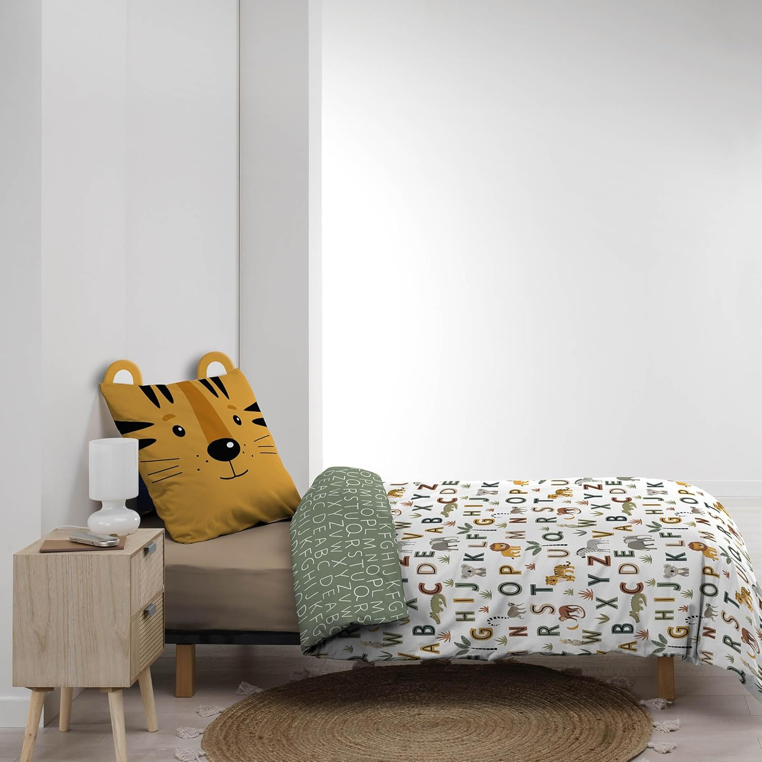 Douceur D'Int&eacute;rieur, Reversible 2-Piece Bedding Set (140 X 200 Cm) Tigry, 100% Cotton image number 1