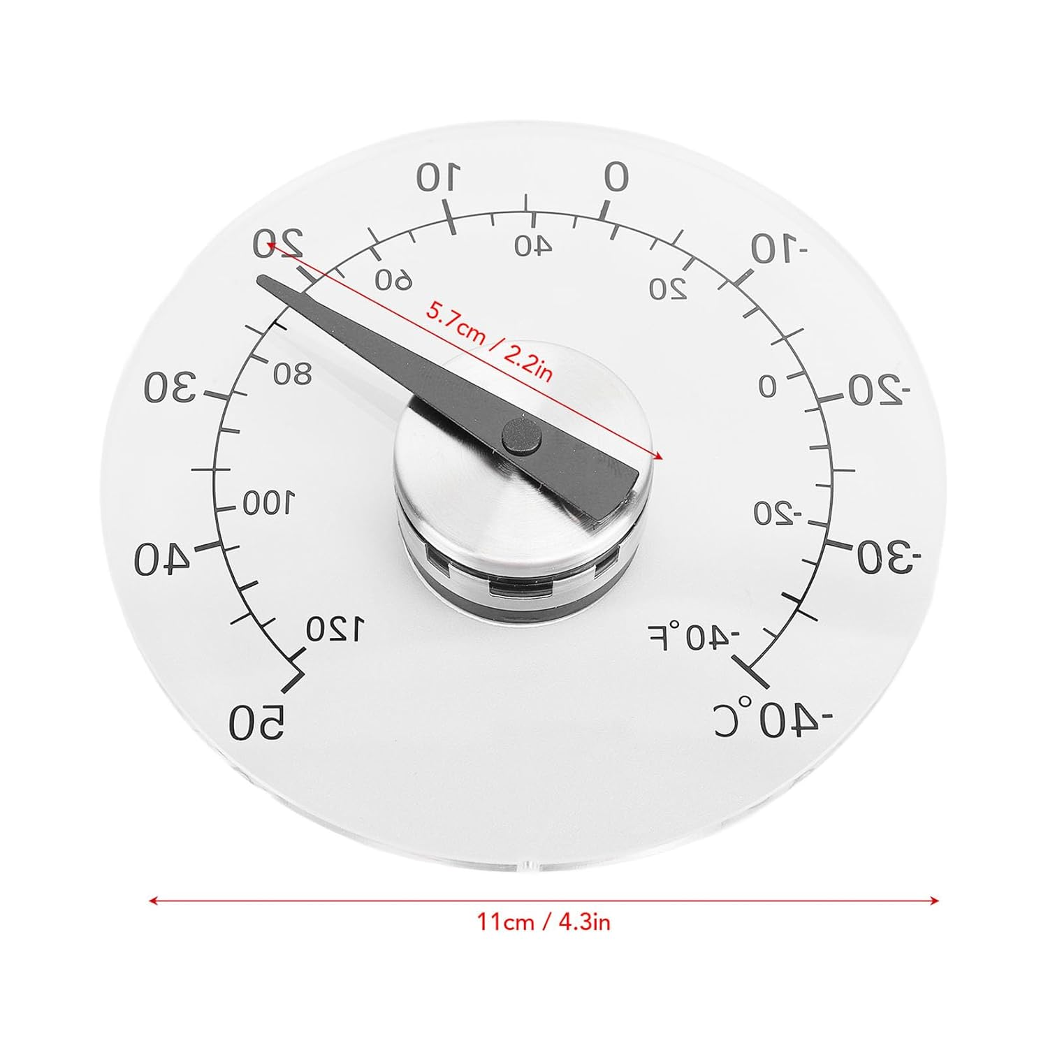 TOPINCN High Accuracy Sensitive Outdoor Big and Bold Outdoor Dial Thermometer outside Decorative image number 2