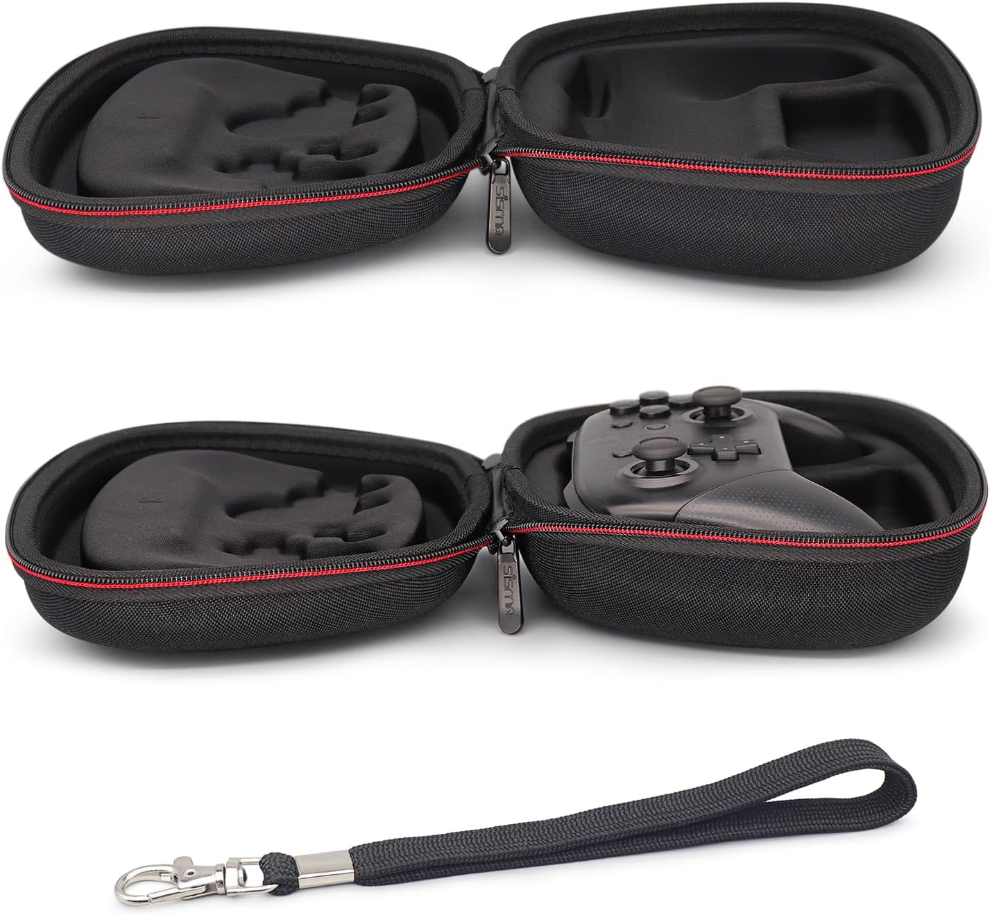 Sisma Carry Case for Switch & Switch 2 Pro Controller (2025), Hard Shell Travel Protective Case All-Around Protection Portable Carrying Bag -Black image number 4