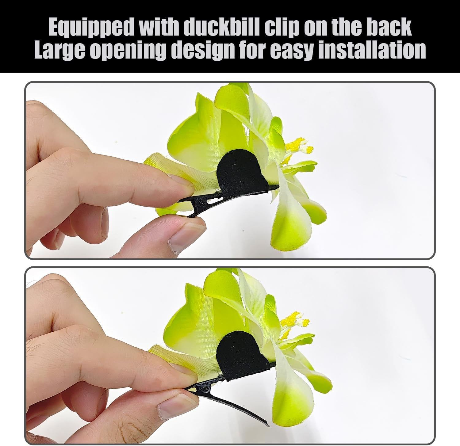 12 Flower Shaped Hair Pins, Beachwear Accessories, Fresh and Sweet Hair Accessories, Hairstyle Decoration Accessories image number 2