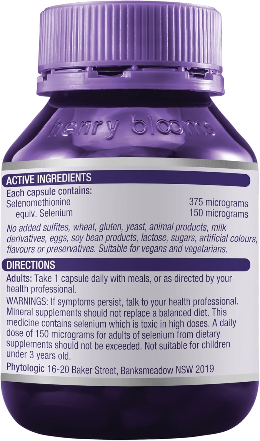 Henry Blooms 150 Mcg Selenium Forte 90 Capsules image number 1