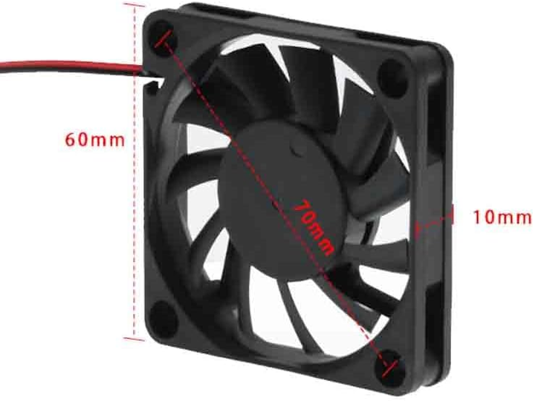 5PCS DC 12V 6010 Brushless Cooling Fan Oil Bearings Fan 60X60X10Mm for Cooling DIY PC Computer Case CPU Coolers Radiators Fan-2 Pin image number 3