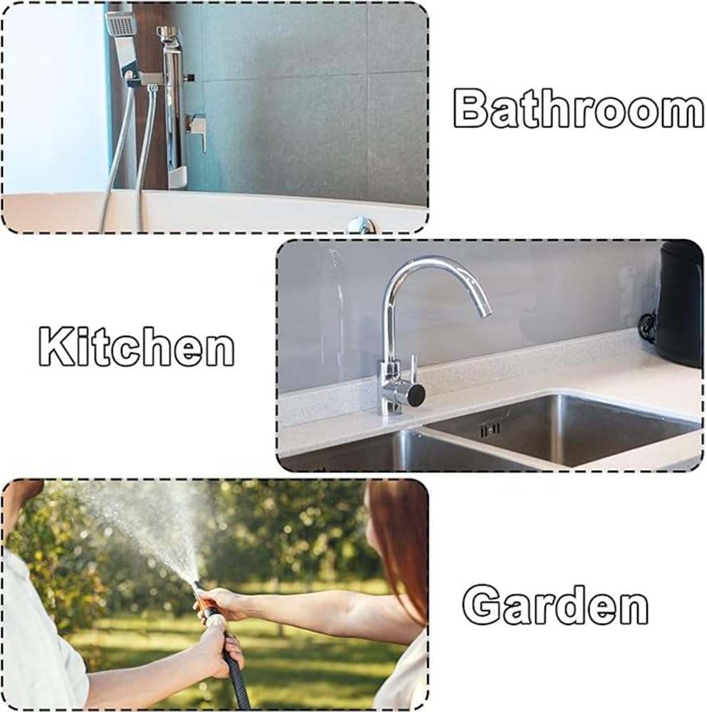 6 Pieces Shower Flow Reducer Limiter Set, Water Flow Saver Adapter, Water Flow Saver Adapter Set for Shower Hotel Bathroom Toilet (1.2/1.5/1.8/2.0/2.2/2.5 GPM)