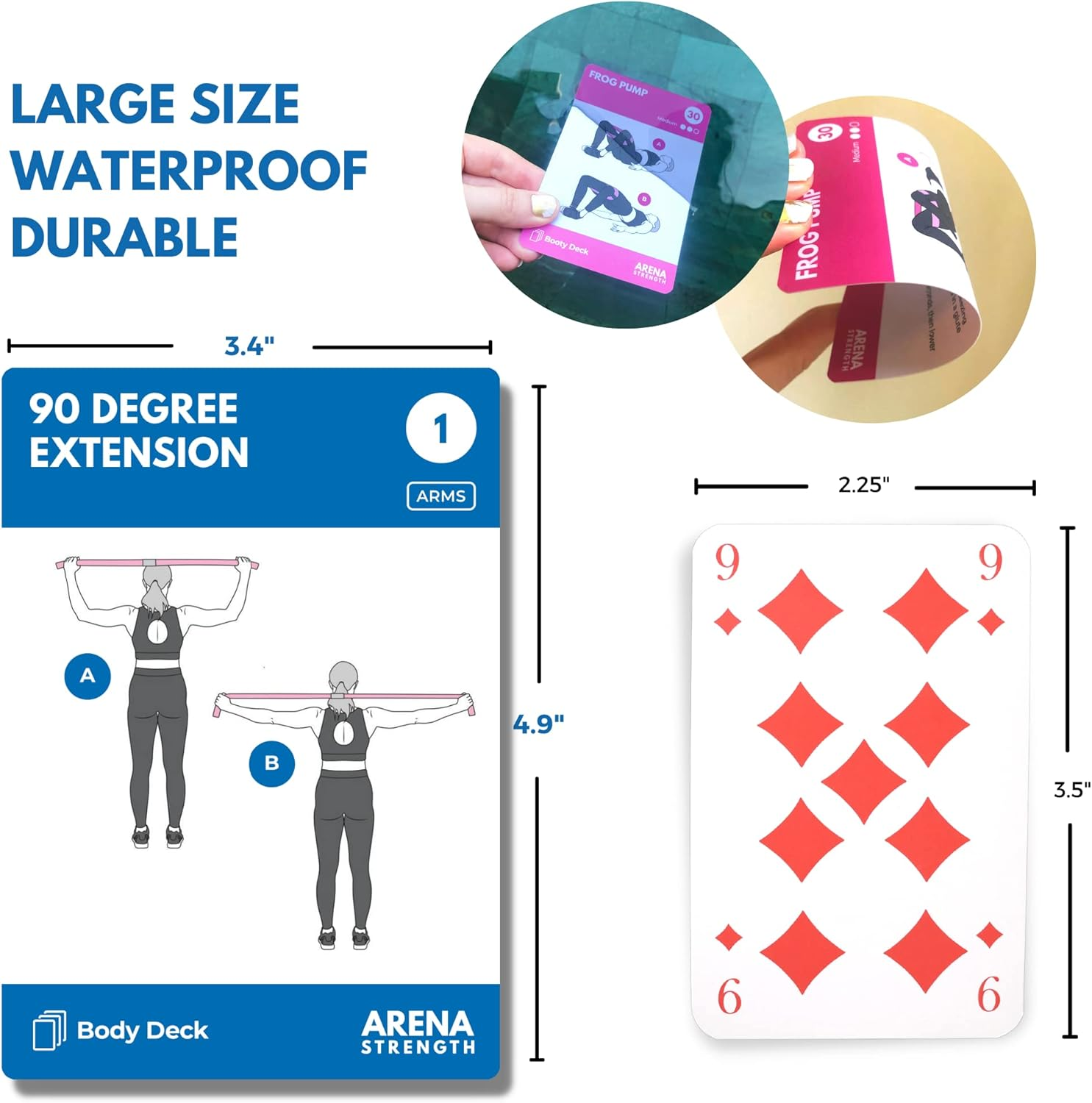 Arena Strength Band Fitness Workout Cards- Instructional Fitness Deck for Resistance Band Workouts, Beginner Guide for Resistance Band Training Exercises at Home. Includes Workout Routines. image number 6
