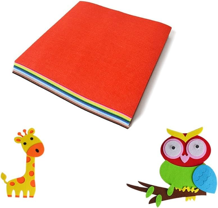 20 Pcs Felt Fabric Sheets,1Mm Thickness,20 Colors Soft Craft Felt Squares 15Cm * 15Cm Nonwoven Fabric for Craft Work DIY Patchwork Sewing