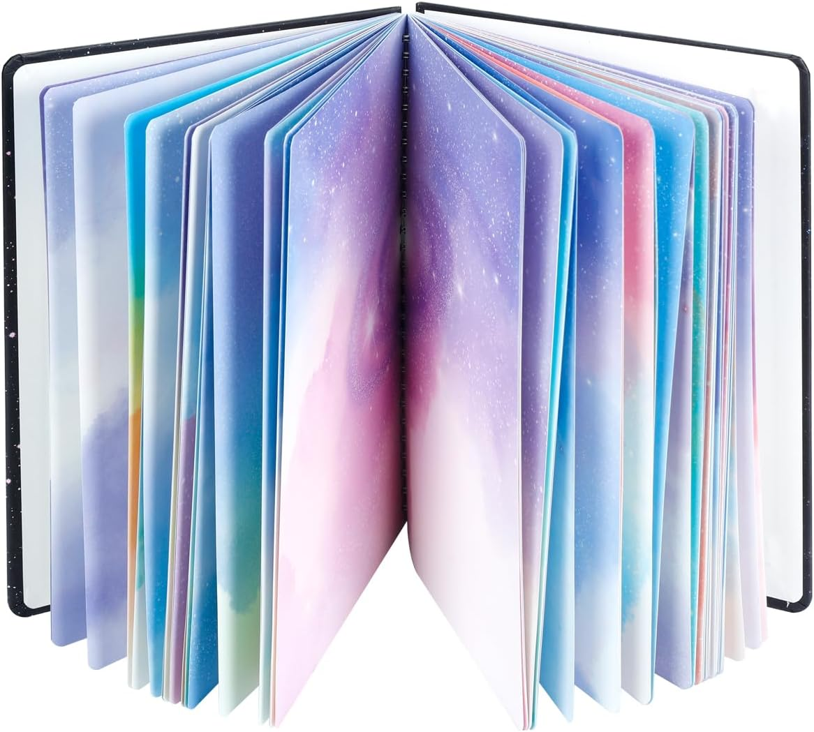 SIIXU Spiral Colorful Blank Writing Journal (Nebula)