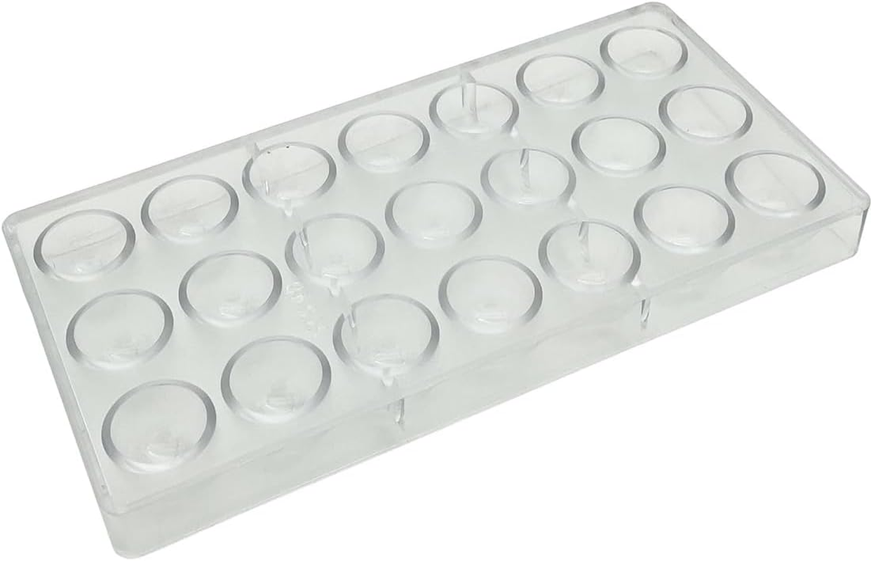 Polycarbonate Chocolate Mould, 21 Cavities Bullet Shape Chocolate Bonbons Mold, Clear Hard Plastic Bakeware Pastry Tools, DIY Candy Mould for Chocolates, Sweets, Jelly, Truffle, Pralines