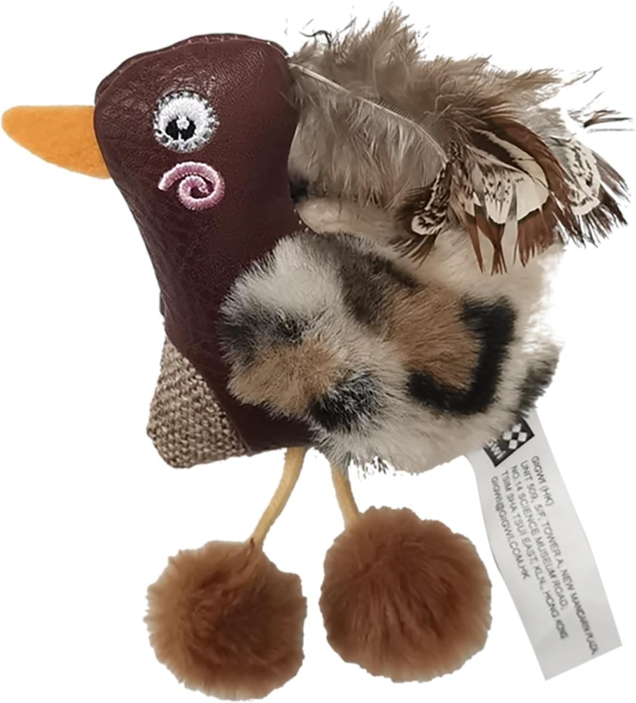 Gigwi, Interactive Toy for Dogs and Cats, Duck Design, Stimulates Hunting Instinct, Durable and Easy to Clean, Ideal for Play, One Size, Green