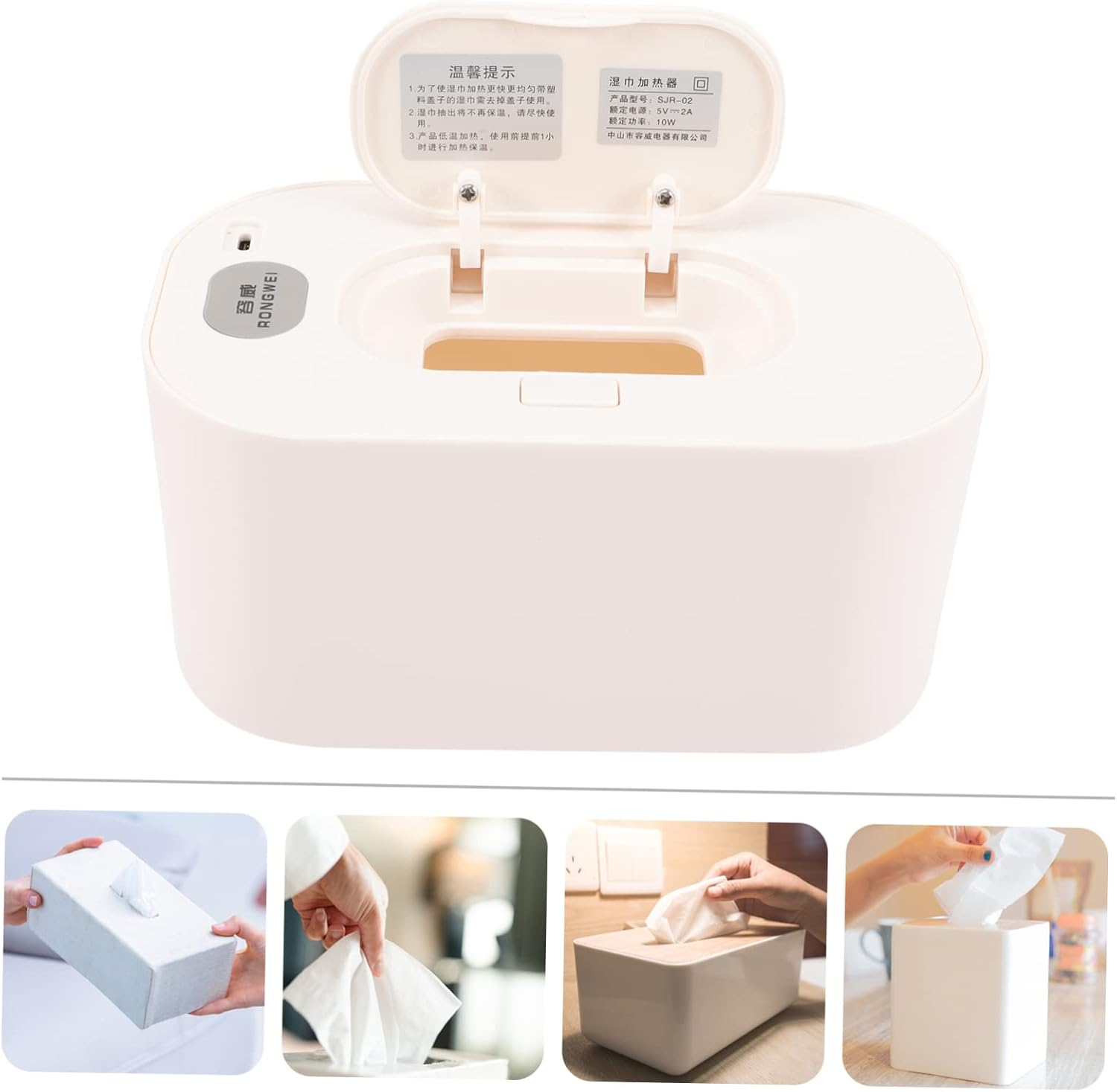 UPKOCH Wipe Warmer Dispenser Nappy Wipe Warmer for Water Wet Tissues Holder Case image number 1
