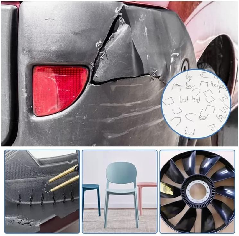 1200PCS Steel Hot Stapler Staples Repair Tools Kit for Plastic Welder Car Bumper, Durable Staples for Auto Bodywork image number 3