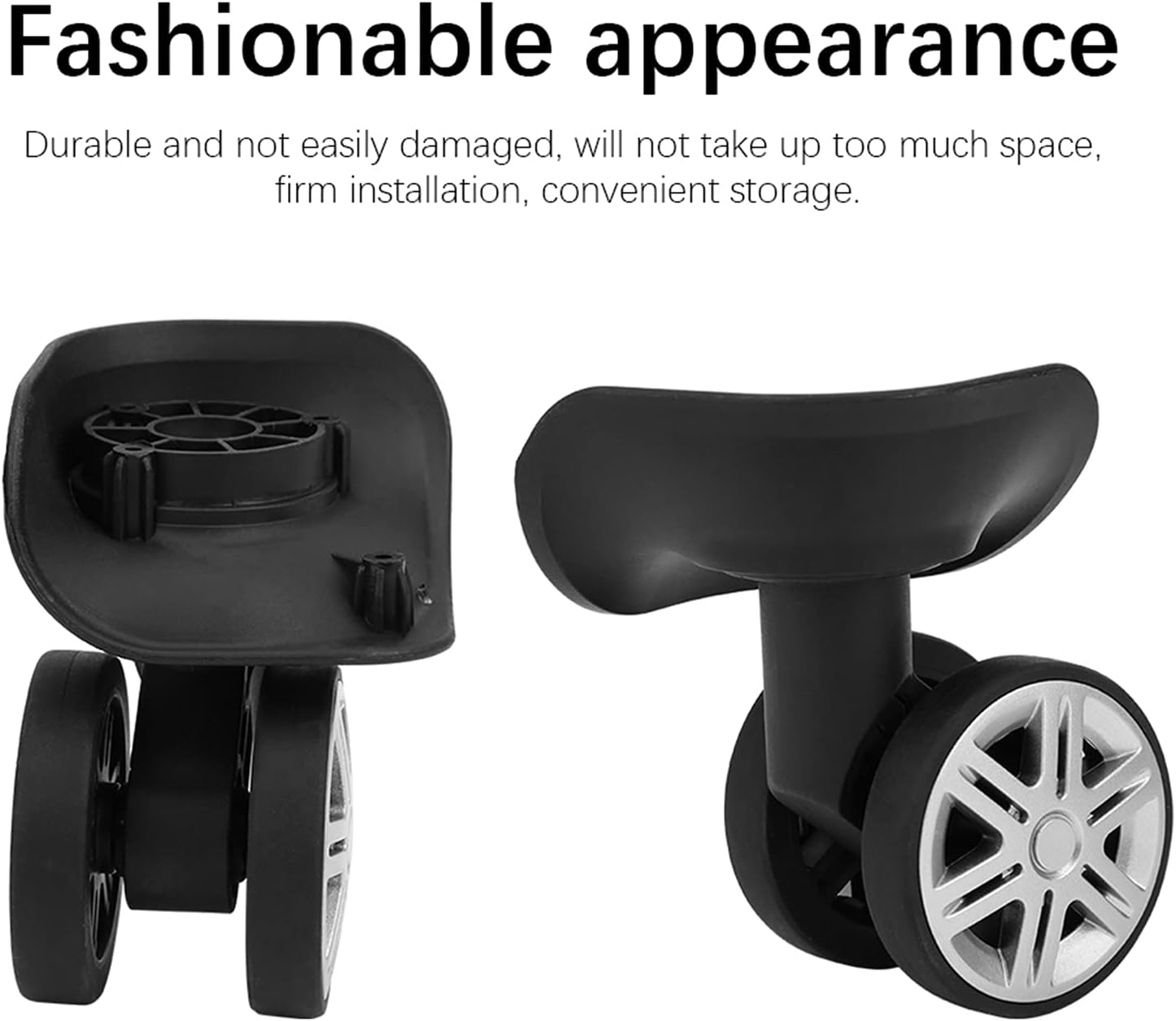 ANKROYU 1Pair Draw Bar Box Wheel, Suitcase Luggage Carrier Wheel, Replacement Luggage Cases Wheel, Draw Bar Box Accessory for Accompanying Equipment Outdoor Travel image number 4