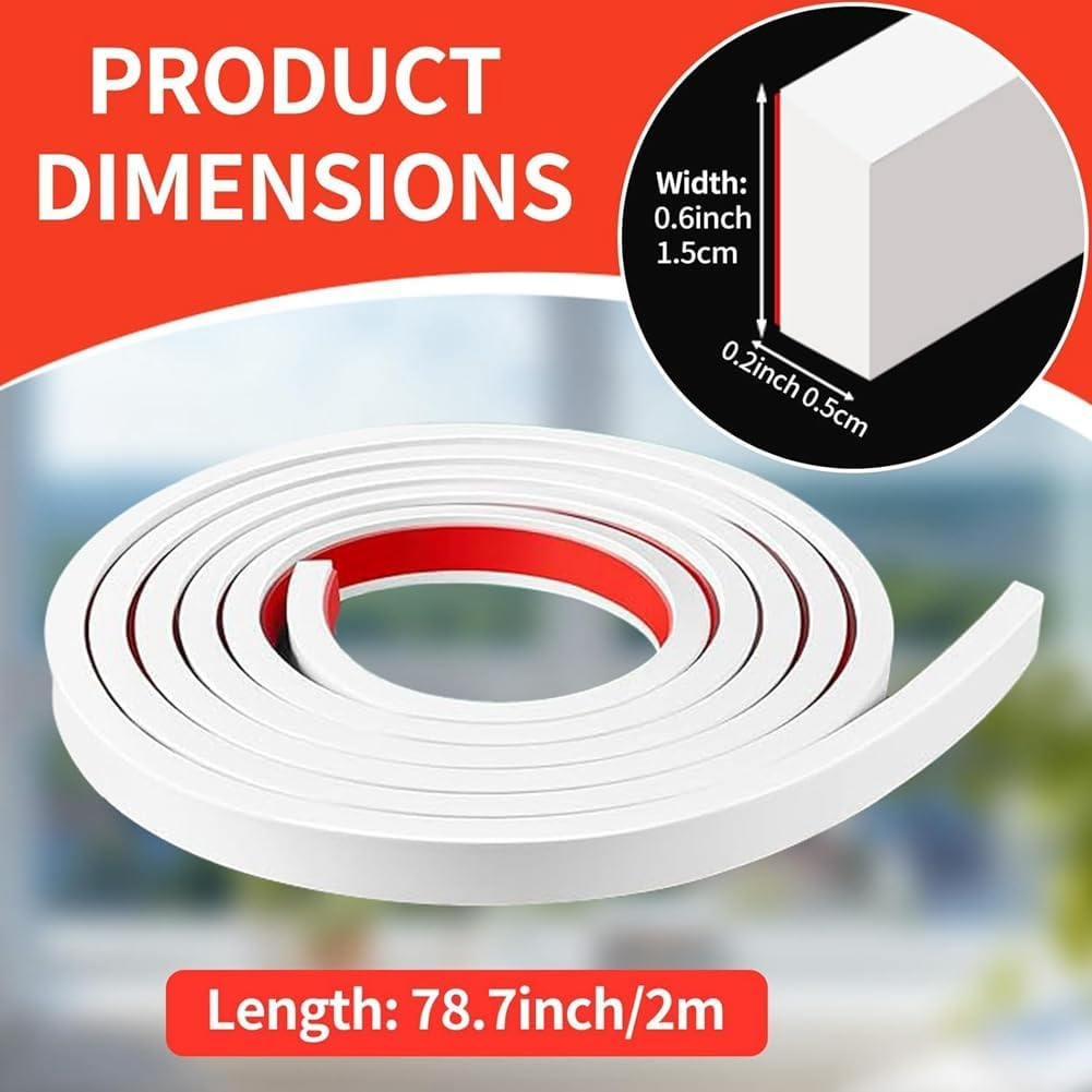 5 Rolls Total Window Grille Inserts Grid Kit Self Adhesive Peel and Stick Trim Simulated DIY Window Decorative White image number 5