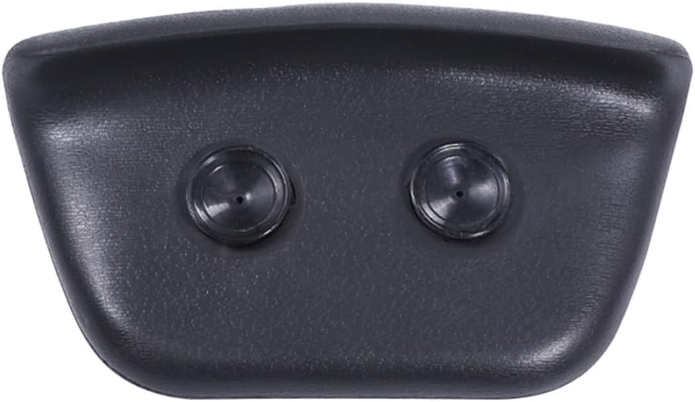 Bath Pillow PU Leather Bath Spa Cushion Bathtub Ergonomic Head Neck Rest Support for Home Hot Tub Black, Decor image number 4