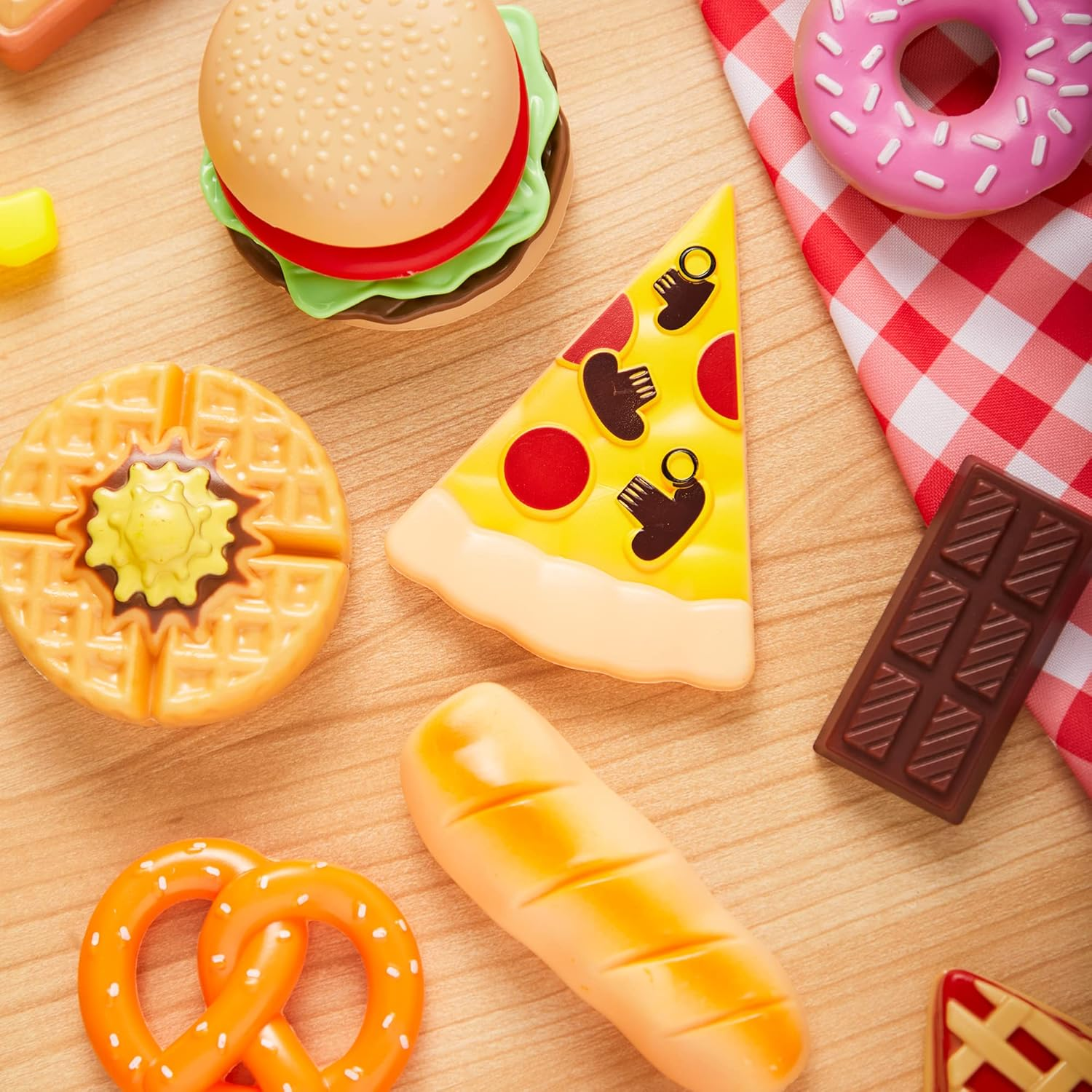 Joyin 50 PCS Play Food Set of Kitchen Toys, Dinnerware, Dummy Fruits, Vegetables, Plastic Accessories for Children Educational Learning Toy, Role Play Gift image number 4