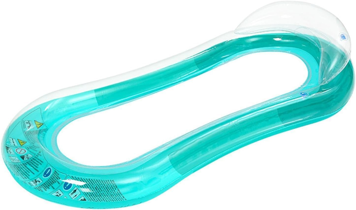 Inflatable Tanning Pool Lounger Float | Pool Raft Floatie Toys for Adults,Sun Tanning Floats with Headrest and Mesh Bottom, Pool Floating Lounge Bed for Swimming Pool Beach Lake