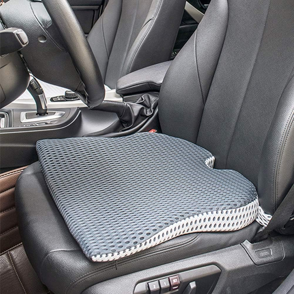 Car Wedge Seat Cushion for Car Driver Seat Office Chair Wheelchairs Memory Foam Seat Cushion (Black)