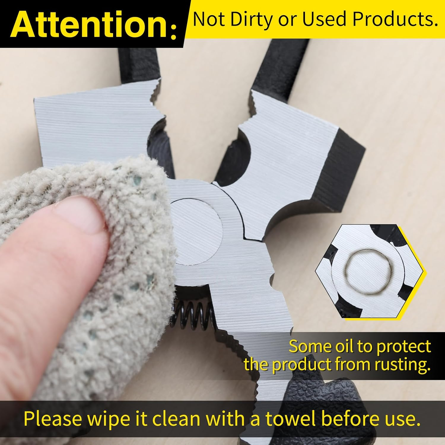 SPEEDWOX Mig Welding Pliers with Measurement Holes 7-In-1 Multi-Function Welding Pliers 7" Welding Hand Tool Mig Nozzle Cleaner Slag Hammer for Scraping Spatter, Wire Drawing and Cutting image number 4