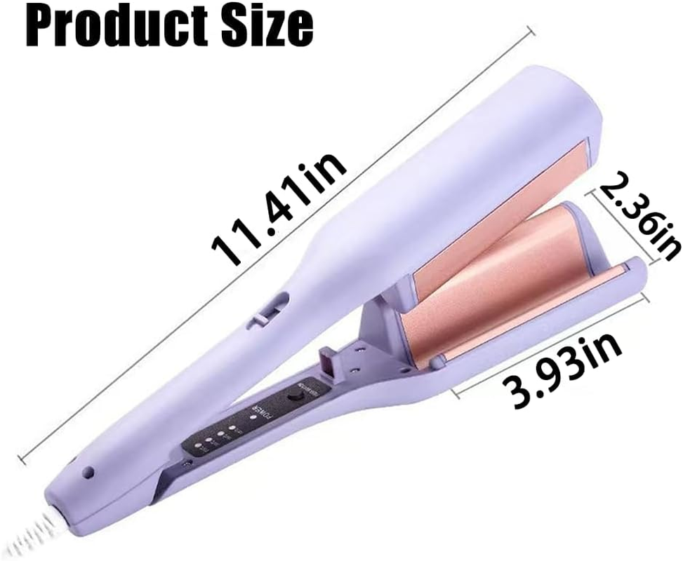 Homessencials Hair Styling Tool with Negative Ionic Technology, Anti-Scald Wave Curling Iron, 32Mm Curling Wand, 'V' Shaped French Curling Iron, 15S Heats up Smooth Lasting (Pink) image number 3