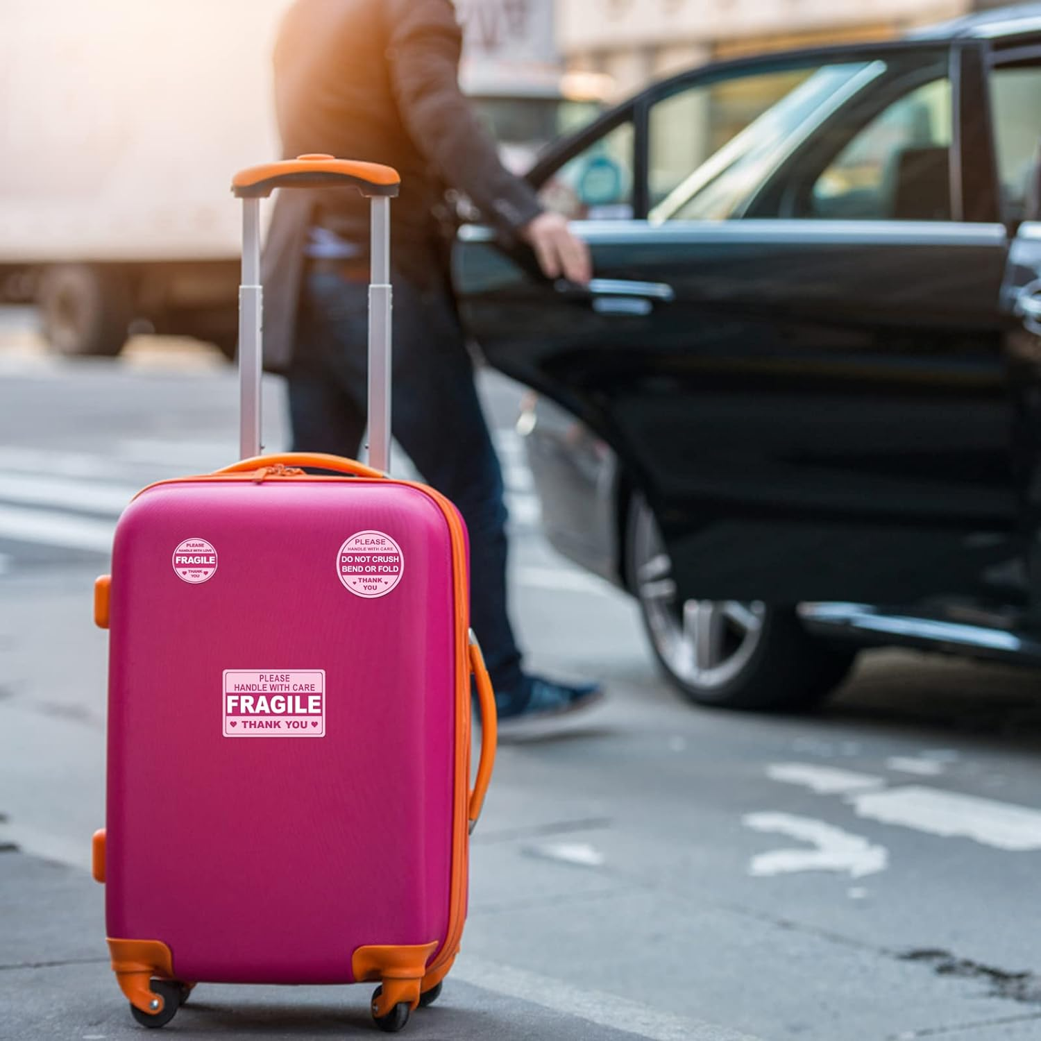 600 PCS Fragile Stickers for Shipping Do Not Trample or Fold Stickers Do Not Drop Labels for Shipping Mailing Envelops Cartons Pallets Adhesive Labels image number 4