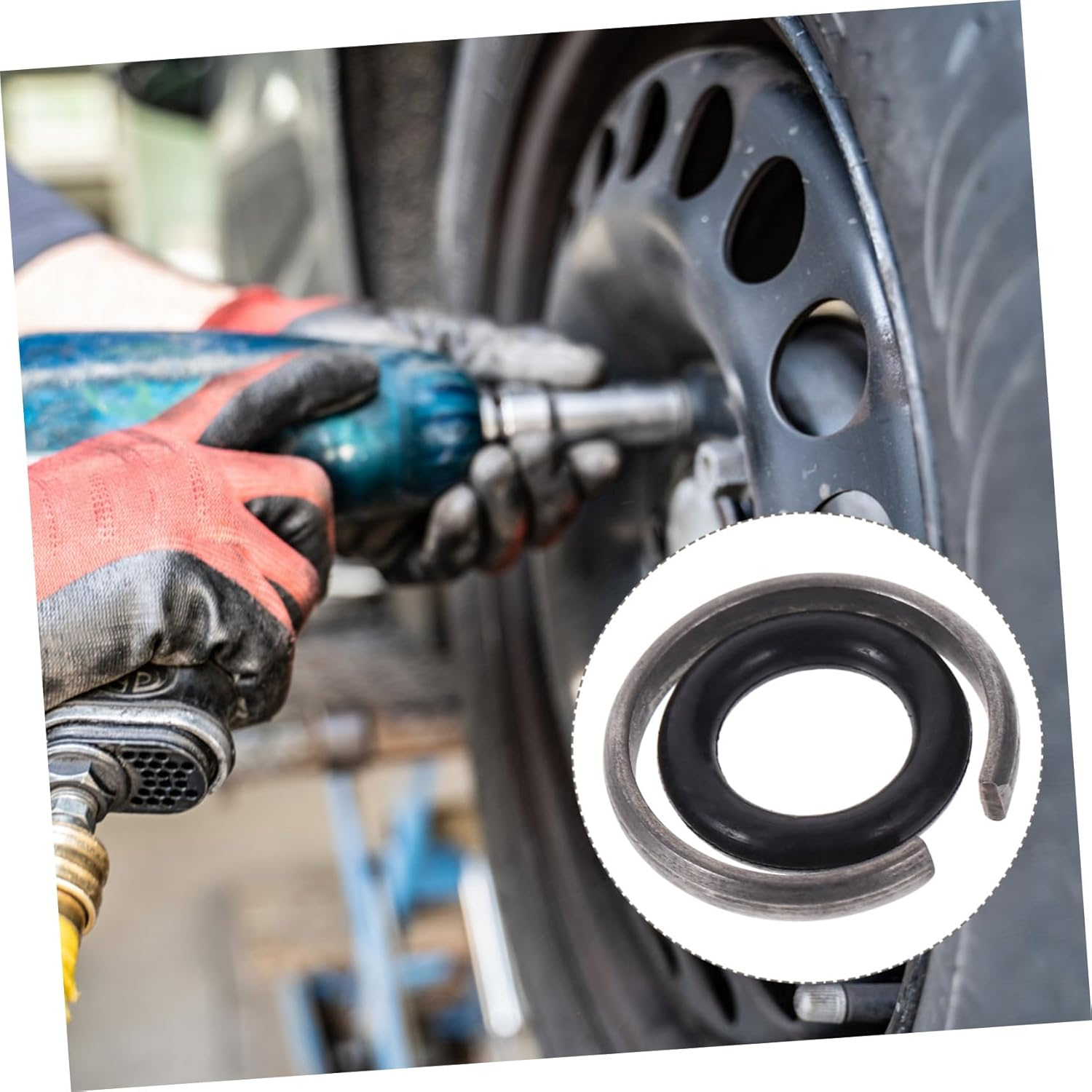 Impact Wrench Socket Retainer Ring Lock Ring with High Torque Resistance and Anti-Slippage Functionality for Automotive Repair and Mechanical Maintenance Use 12 Sets image number 3