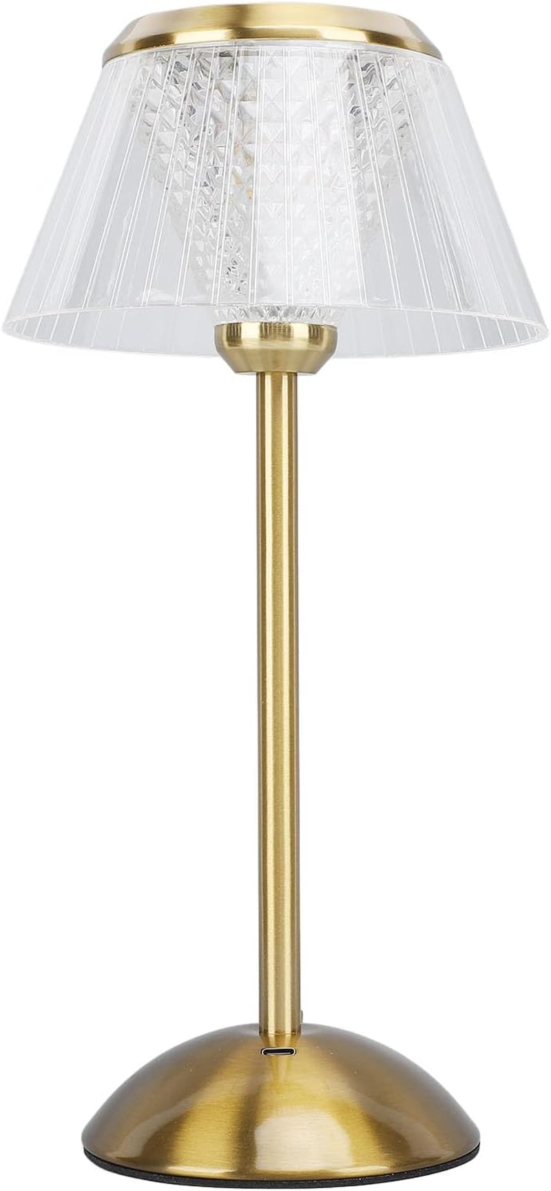 Cryfokt Crystal Desk Lamp Rechargeable 3 Color Temperature Dimmable LED Nightstand Table Light for Bedroom Living Room, Touch Control for Various Activities