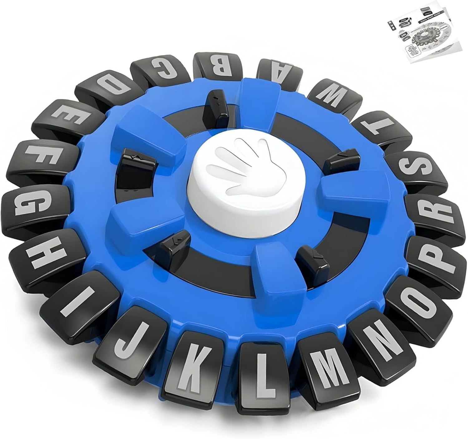 Board Game, Word Game with Timer, Letter Game, Think Words Game, Fun Family and Party Card Game in Portable Packaging for 2-8 Player, Ages 8+ (Blue)