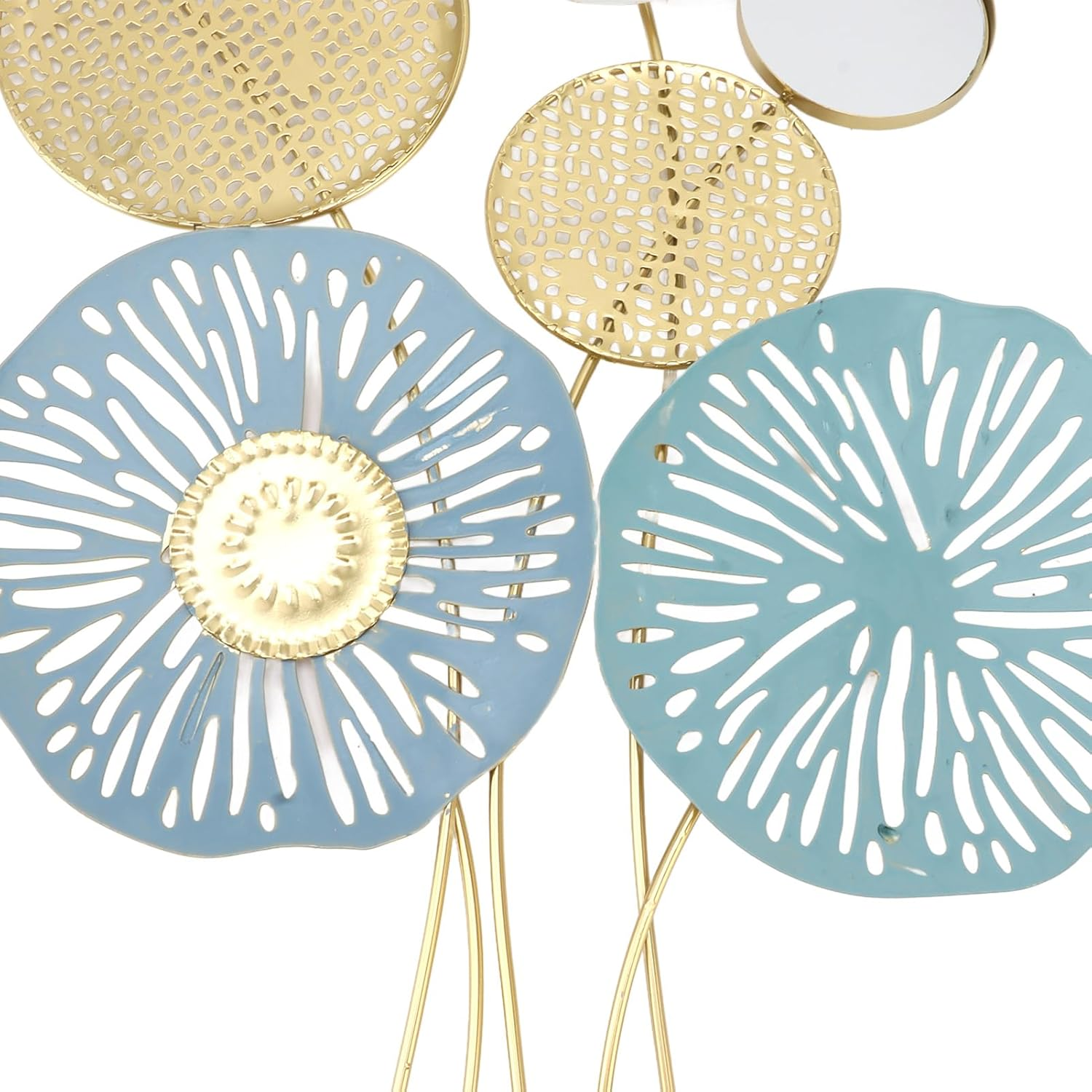 Wrought Iron Wall Art Decor Modern Exquisite Leaf Wall Decor Decoration Sculpture Ornament for Bedroom Living Room image number 6