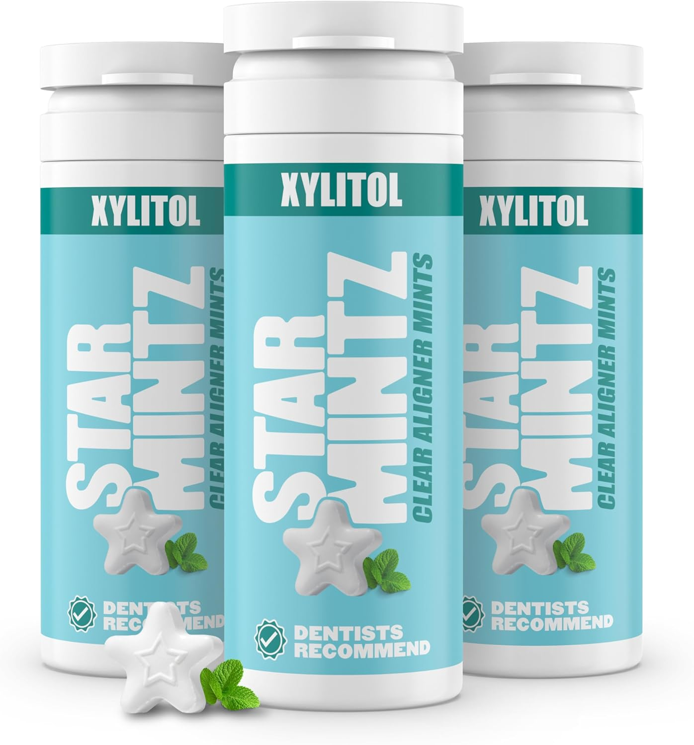 Starmintz - Clear Aligner Mints - Edible Alternative to Aligner Chewies - Xylitol Mints for Dry Mouth - Spearmint (1 Pack) image number 2