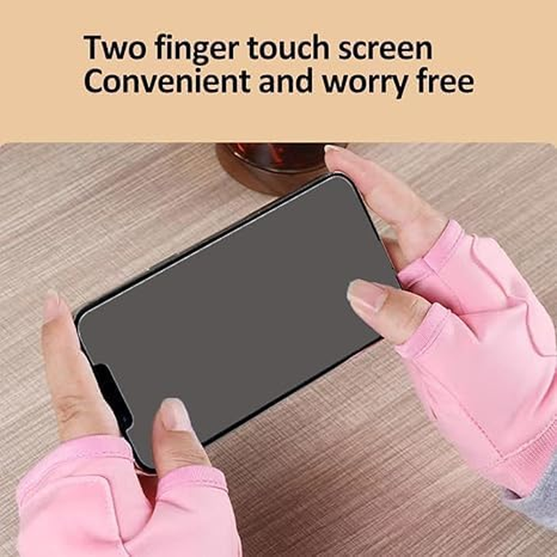 Heated Gloves for Women, Smart Thermostatic Electric Heated Fingerless Gloves Rechargeable, USB Portable Heating Gloves, Winter Hand Warmer for Work Cycling Skiing Outdoor Snow - Black image number 4