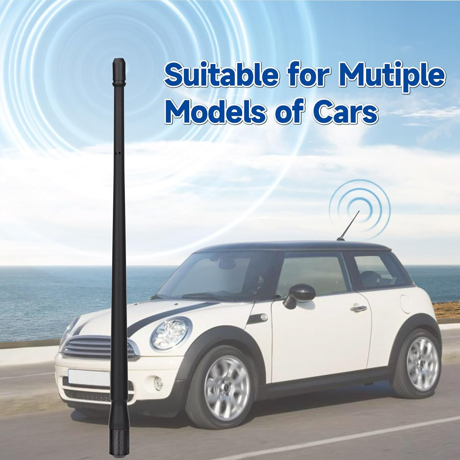 Bingfu Car Roof Mount Antenna 31.5Cm Car Radio FM AM Antenna Replacement for Vehicle SUV Car Audio HD Radio Stereo Tuner Head Unit CD Media Receiver with Strong Radio Signal Reception image number 3